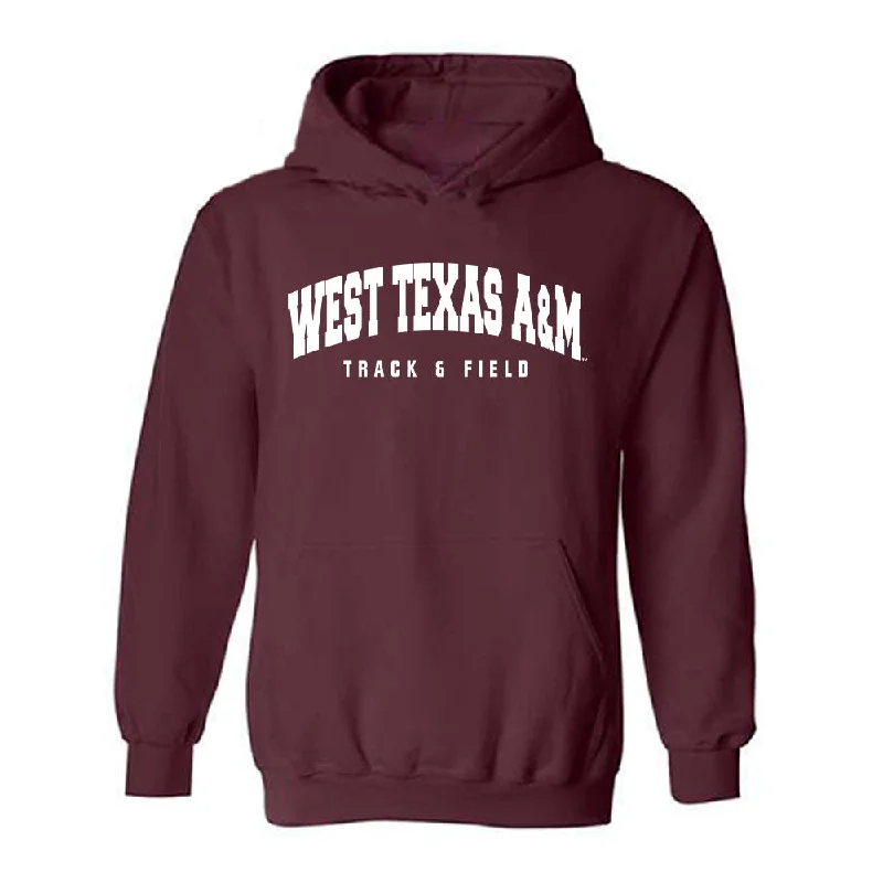 WTAMU - NCAA Women's Track & Field : Sarah Koomson - Hooded Sweatshirt Hoodie with Color Block Contrast Stylish