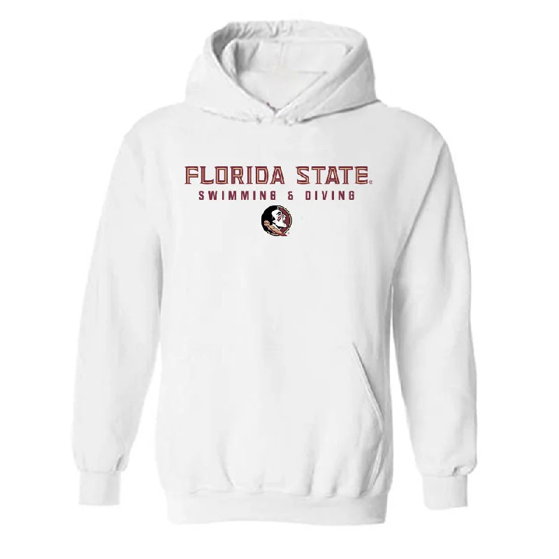 FSU - NCAA Women's Swimming & Diving : Arianna Ottavianelli - Generic Shersey Hooded Sweatshirt Hoodie with Mock Neck Collared Structured