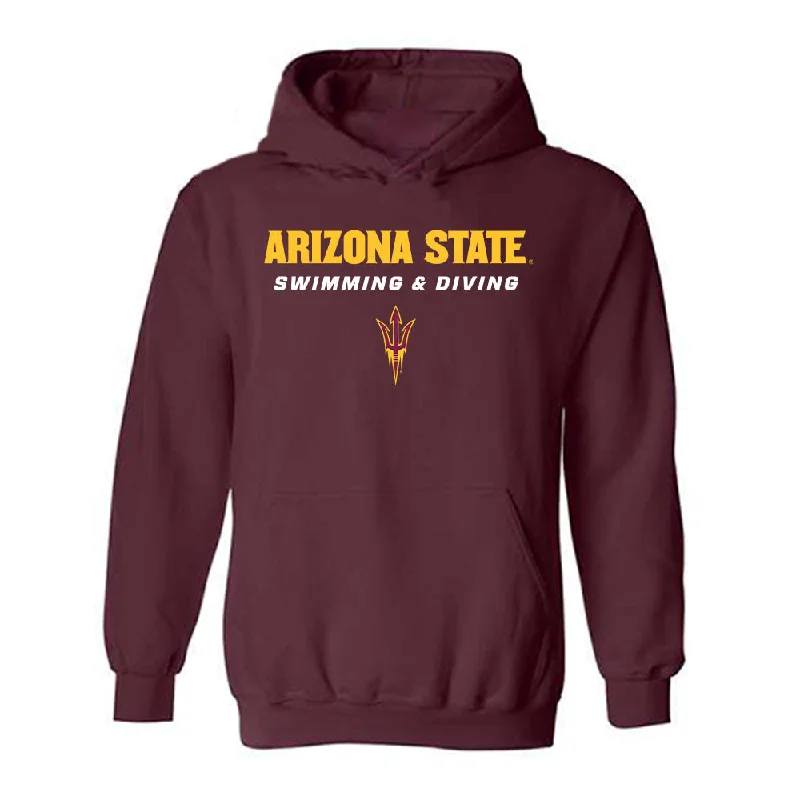 Arizona State - NCAA Women's Swimming & Diving : Miriam Sheehan - Classic Shersey Hooded Sweatshirt Hoodie with Drawcord Adjustable Secure