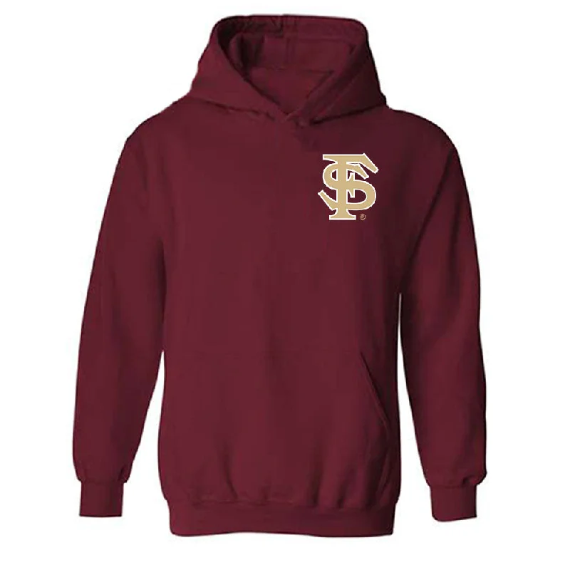 FSU - NCAA Women's Swimming & Diving : Arianna Ottavianelli - Replica Shersey Hooded Sweatshirt Hoodie with Metallic Shiny Futuristic