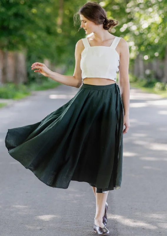 Wrap Skirt linen skirt light