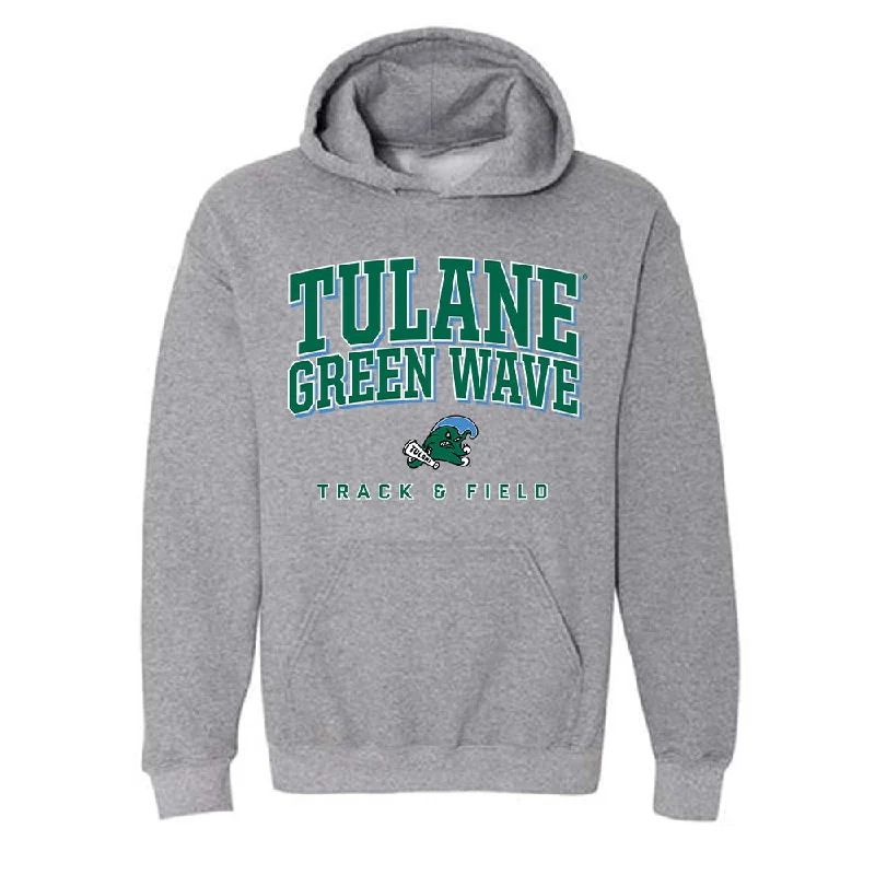 Tulane - NCAA Women's Track & Field : Elena Liano Rengel - Classic Shersey Hooded Sweatshirt Hoodie with Hem Drawcord Adjustable Customizable