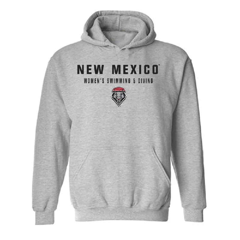 New Mexico - NCAA Women's Swimming & Diving : Ellie Broughton - Classic Shersey Hooded Sweatshirt Hoodie with Elastic Cuffs Stretchable Comfortable