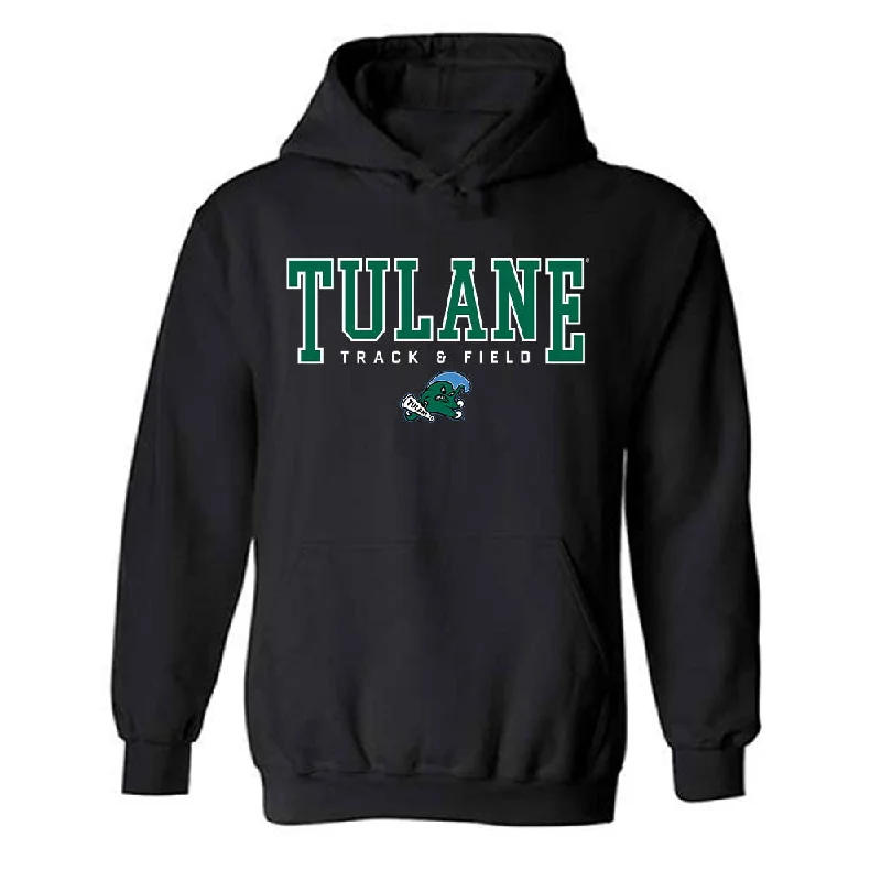 Tulane - NCAA Women's Track & Field : Presley Wolfe - Hooded Sweatshirt Hoodie with Longline Fit Extended Stylish