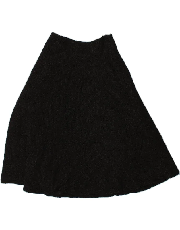 RALPH LAUREN Womens A-Line Skirt US 4 Small W27  Black Wool slim fit skirt