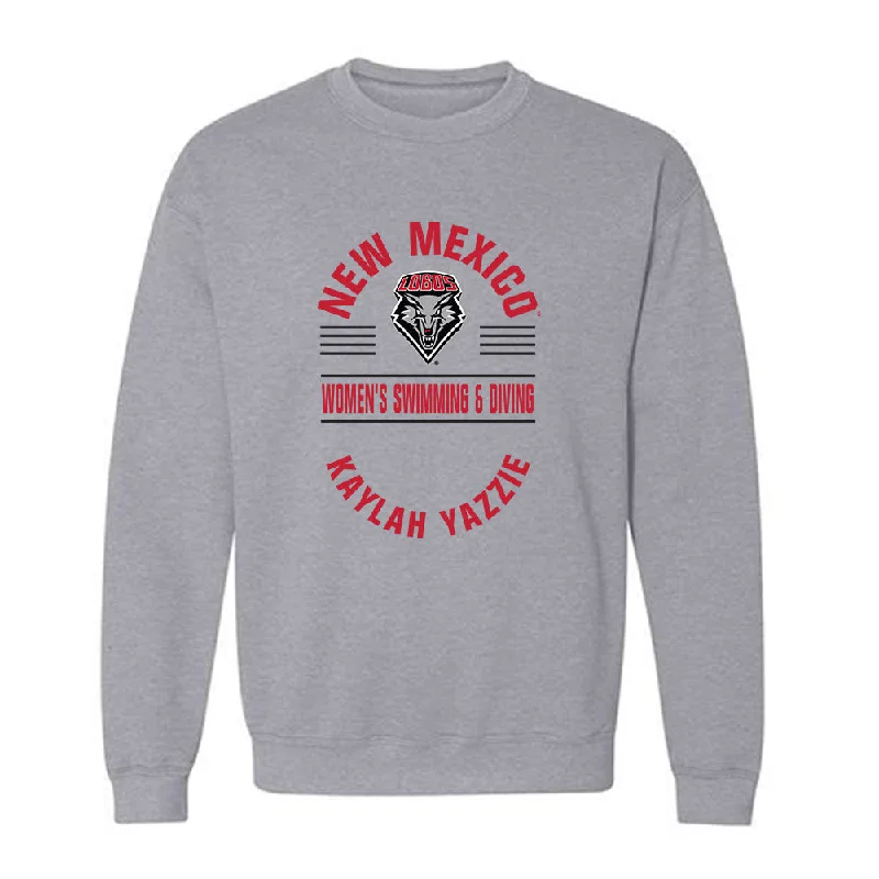 New Mexico - NCAA Women's Swimming & Diving : Kaylah Yazzie - Classic Fashion Shersey Crewneck Sweatshirt Hoodie with Set-In Sleeves Structured Classic