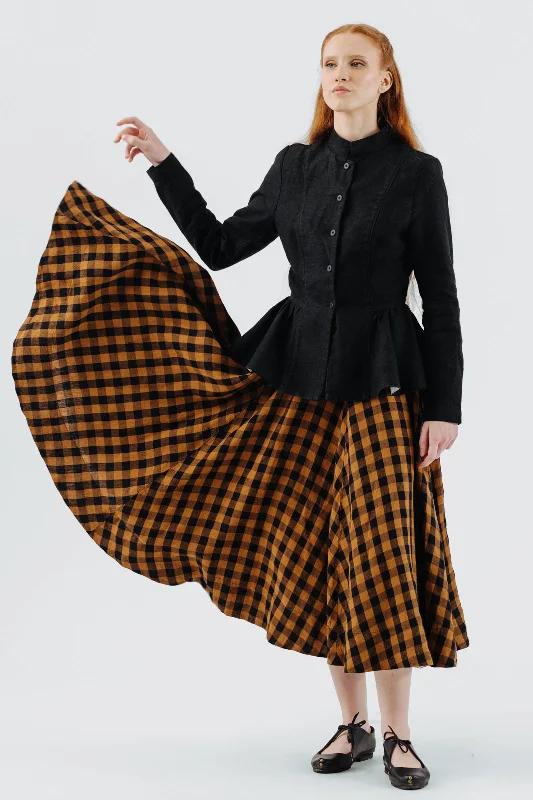 Classic Skirt, Patterned leather skirt modern