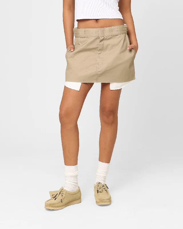 Dickies Women's 874 Mini Skirt Khaki denim skirt classic