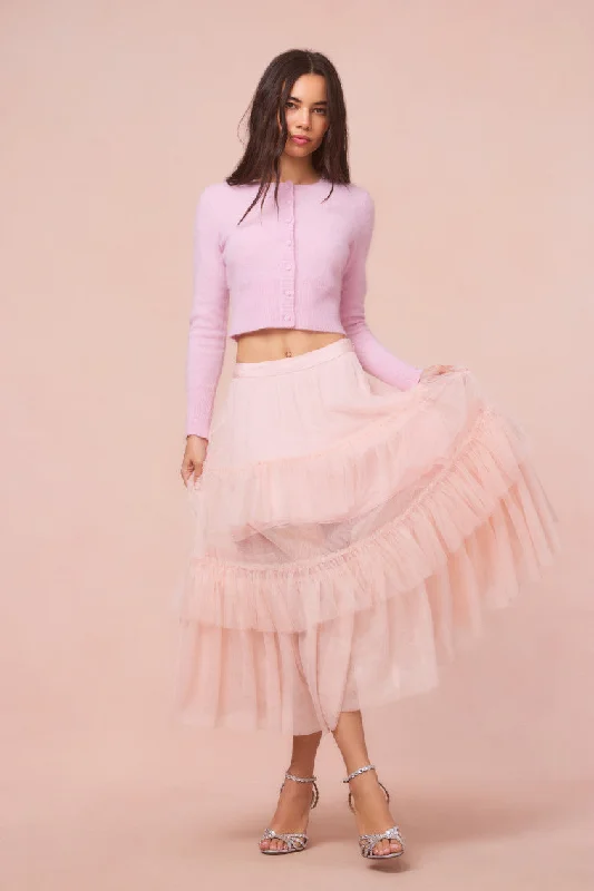 Parriott Tulle Maxi Skirt leather skirt durable