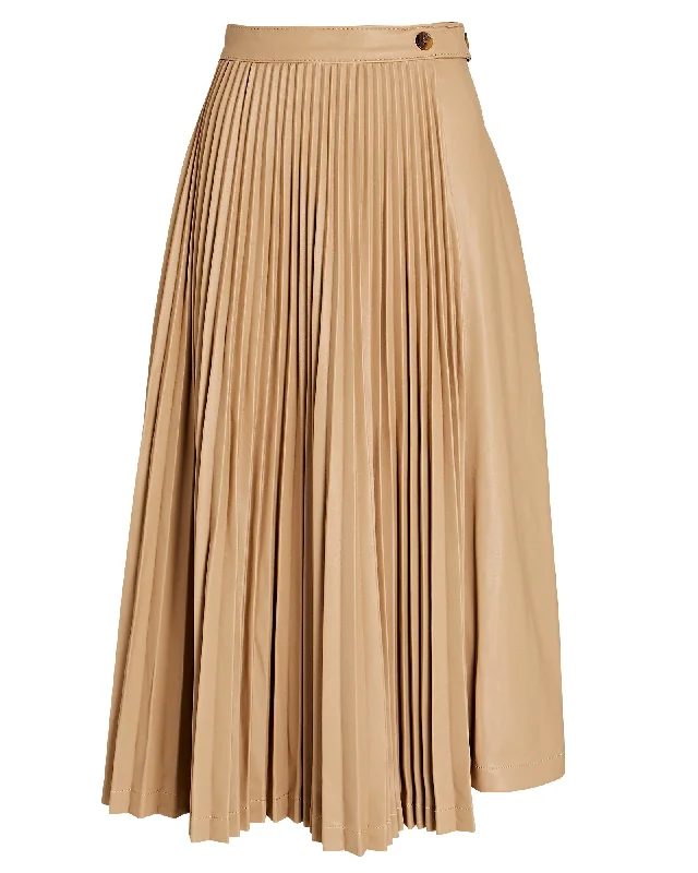 3.1 Phillip Lim Pleated Faux Leather Midi Skirt mini skirt trendy