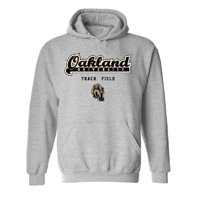 Oakland - NCAA Women's Track & Field : Ke'vina Finch - Classic Shersey Hooded Sweatshirt Hoodie with Raw Hem Edgy Unfinished