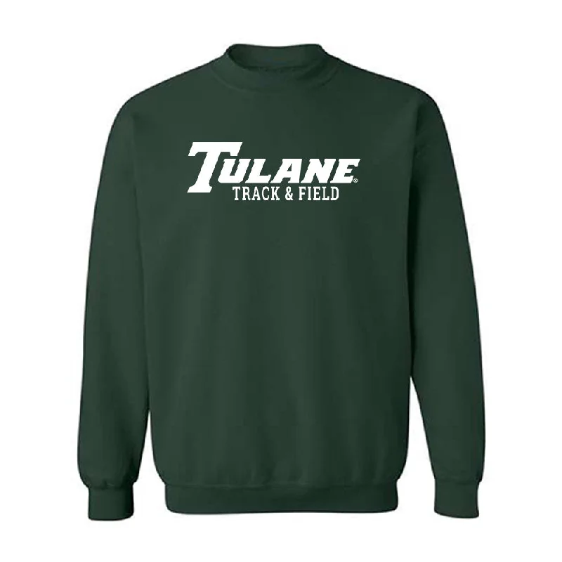 Tulane - NCAA Women's Track & Field : Presley Wolfe - Crewneck Sweatshirt Hoodie with Rhinestones Sparkly Elegant