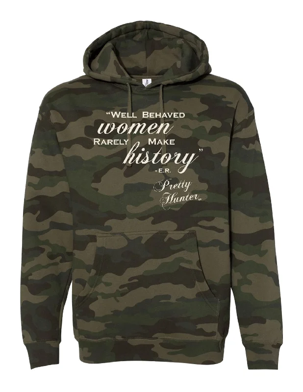 Well Behaved Camo Hoodie Hoodie with Sequins Glamorous Eye-catching