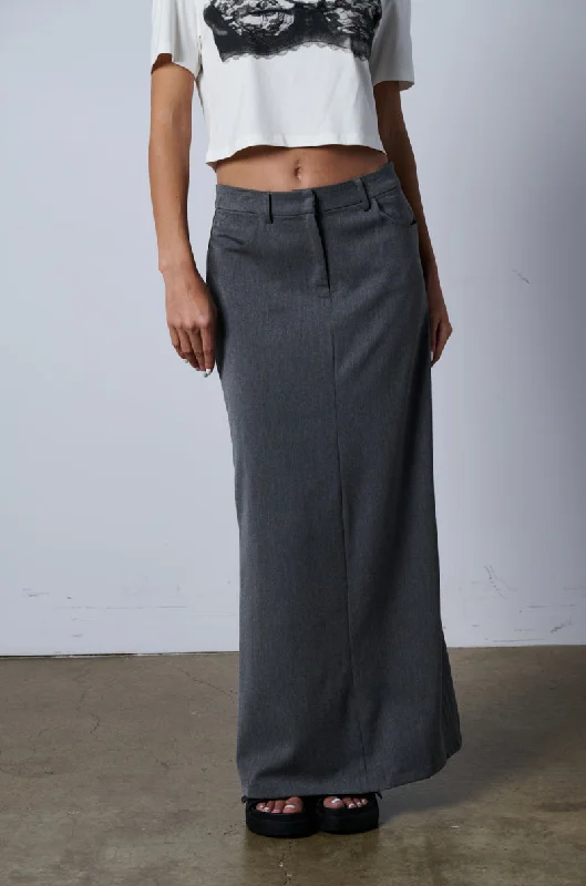 MINIMAL ELEGANCE WOVEN MAXI SKIRT cashmere skirt soft