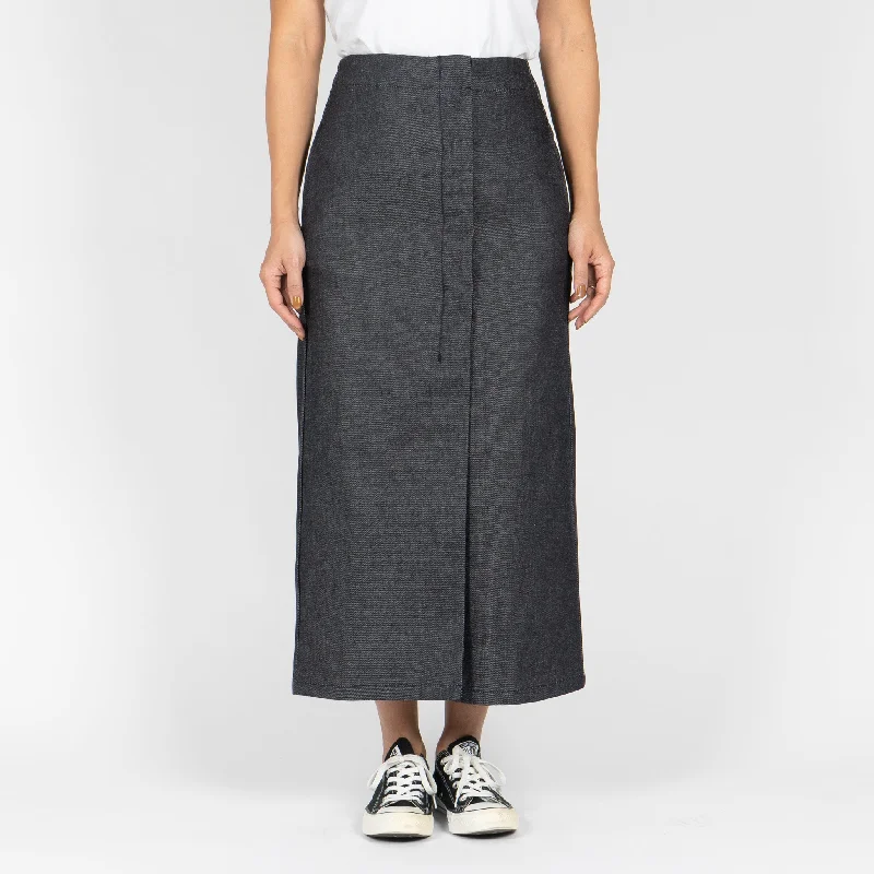 Wrap Skirt - Indigo Denim leather skirt sleek