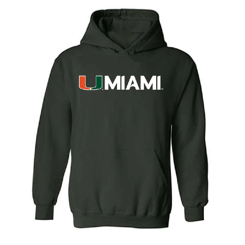 Miami - NCAA Women's Swimming & Diving : Simone Moll - Classic Shersey Hooded Sweatshirt Hoodie with Stripes Bold Sporty