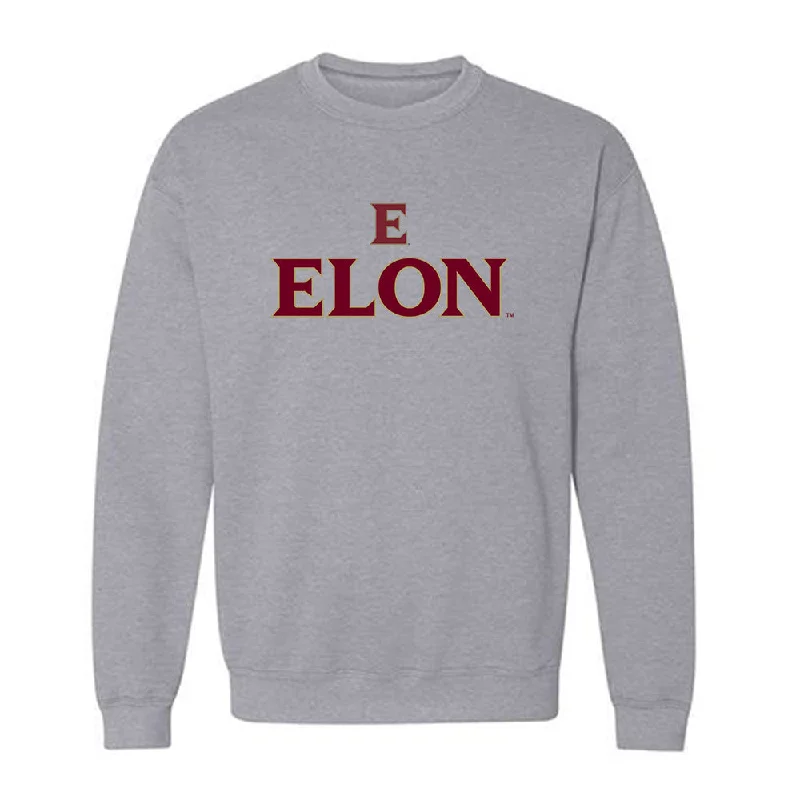 Elon - NCAA Women's Track & Field : Mia Stimpson - Classic Fashion Shersey Crewneck Sweatshirt Hoodie with Applique Textured Unique