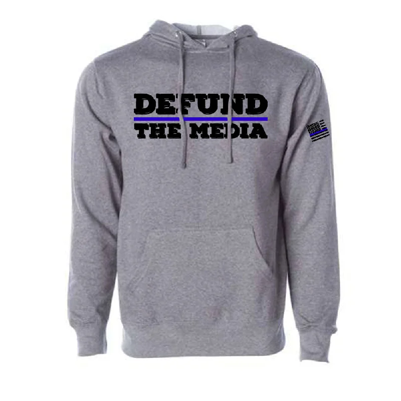 Defund the Media Hoodie Hoodie with Hood Adjustable Protection