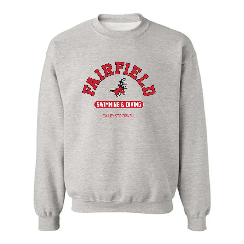 Fairfield - NCAA Women's Swimming & Diving : Cailey Stockwell - Classic Fashion Shersey Crewneck Sweatshirt Hoodie with Earth Tones Natural Calm