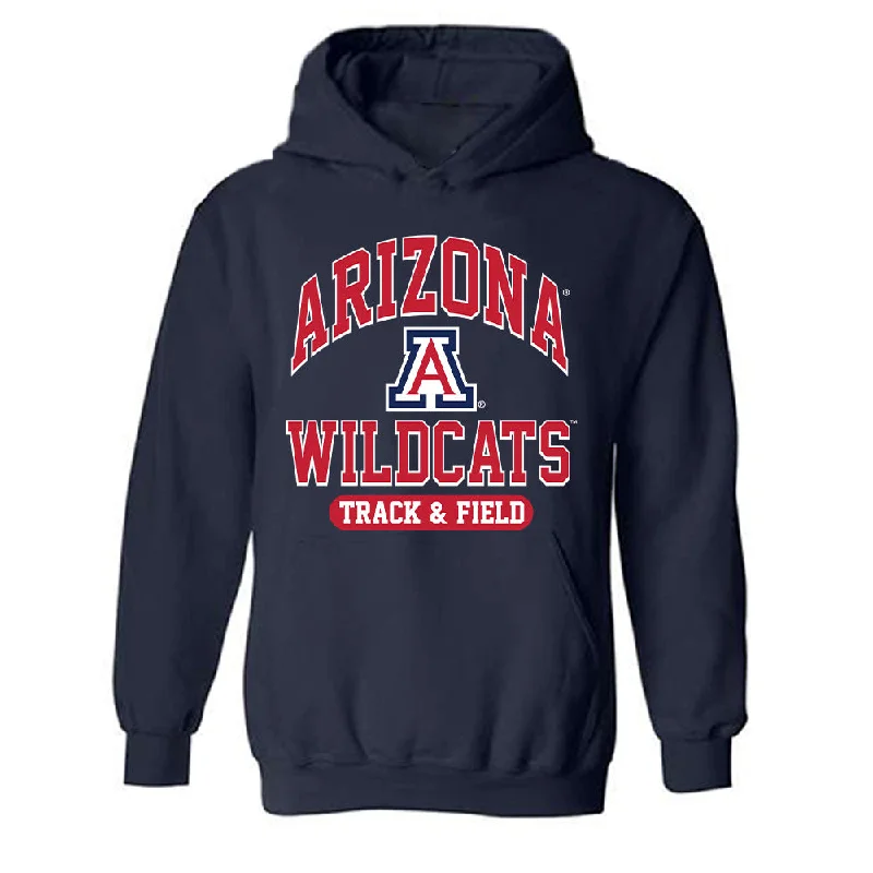 Arizona - NCAA Women's Track & Field : Haedyn Bambolo - Classic Shersey Hooded Sweatshirt Hoodie with Hem Contrast Bold Stylish