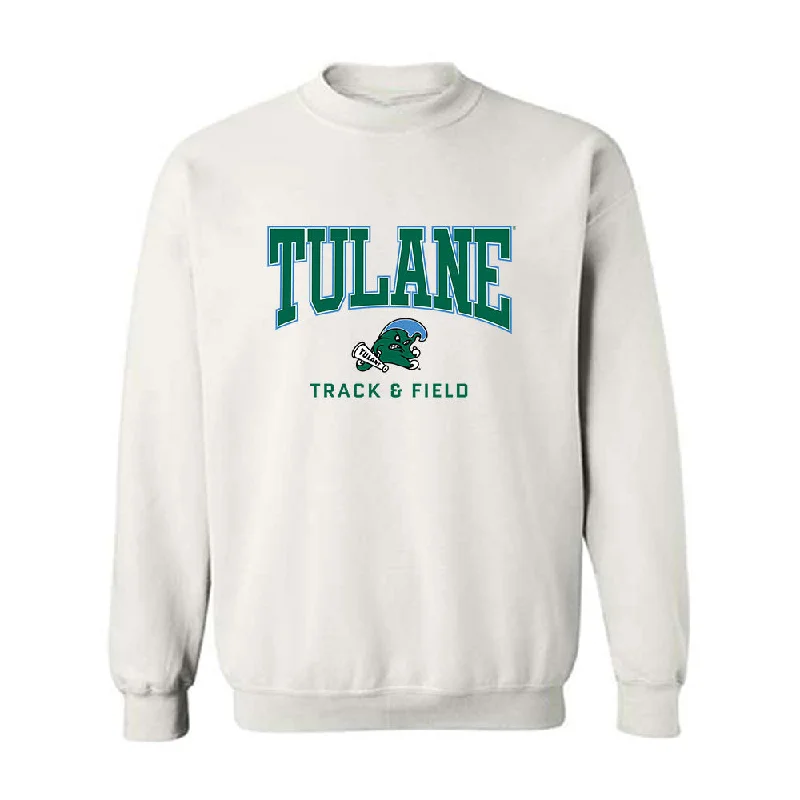 Tulane - NCAA Women's Track & Field : Elena Liano Rengel - Crewneck Sweatshirt Hoodie with Double Zipper Versatile Adjustable