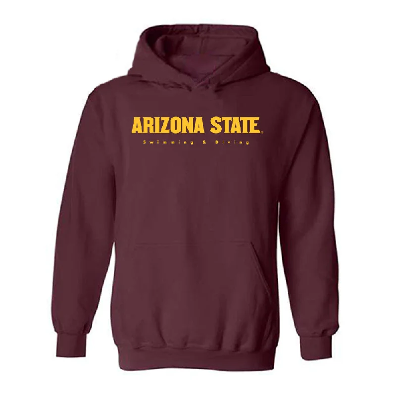 Arizona State - NCAA Women's Swimming & Diving : Indigo Armon - Classic Shersey Hooded Sweatshirt Hoodie with Patch Decorative Personalized