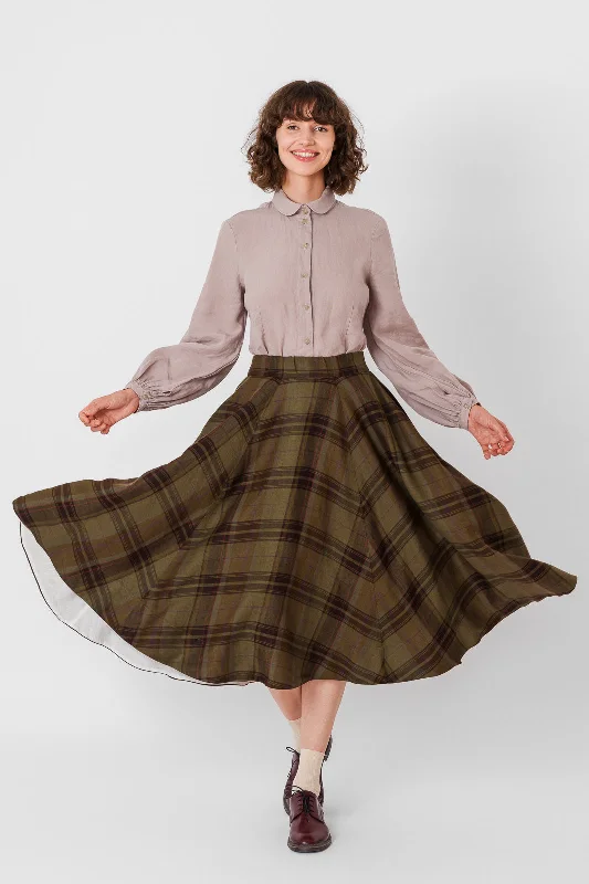 Classic Skirt, Twill Linen wrap skirt elegant