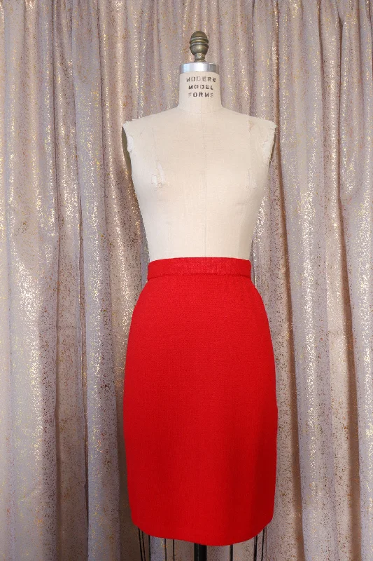 St. John Cherry Red Pencil Skirt M corduroy skirt durable