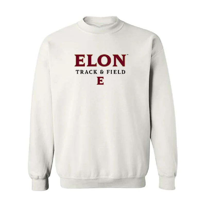 Elon - NCAA Women's Track & Field : Mia Stimpson - Classic Shersey Crewneck Sweatshirt Hoodie with Color Block Contrast Stylish