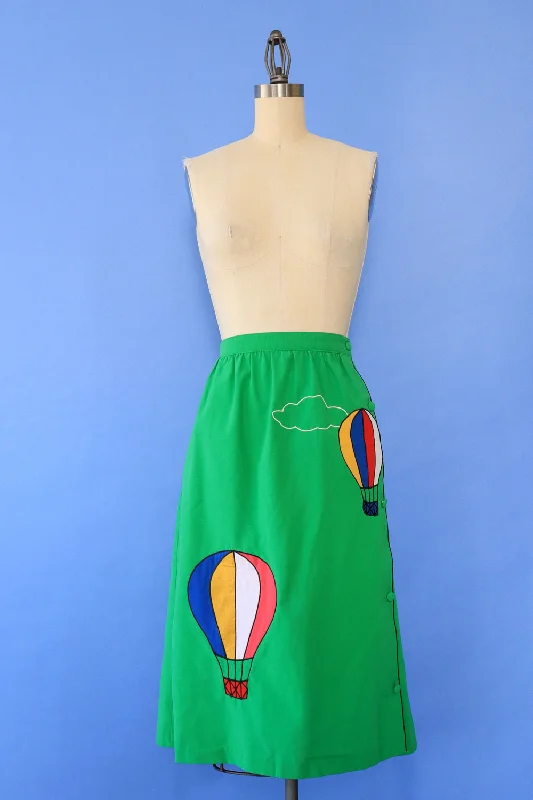 Popovitch Hot Air Balloons Skirt S a-line skirt cut