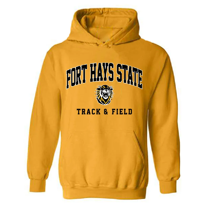 FHSU - NCAA Women's Track & Field : Lanie Page - Classic Shersey Hooded Sweatshirt Hoodie with Turtle Neck Cozy Winter