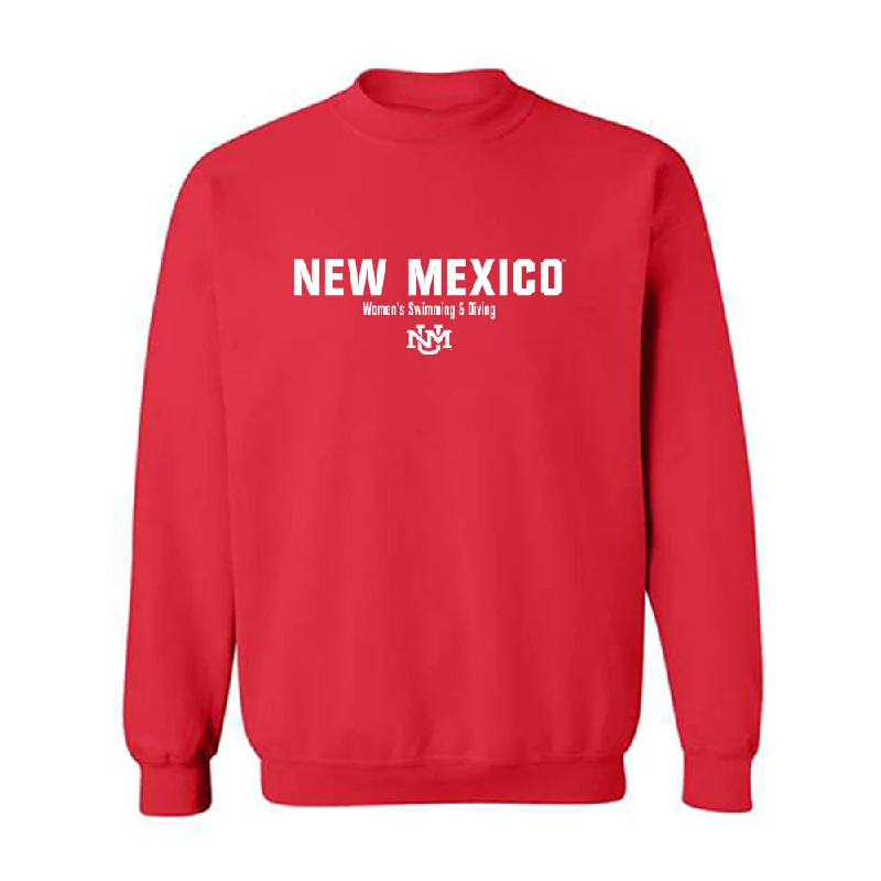 New Mexico - NCAA Women's Swimming & Diving : Kaylah Yazzie - Classic Shersey Crewneck Sweatshirt Hoodie with Velcro Closure Adjustable Secure