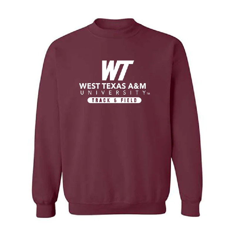 WTAMU - NCAA Women's Track & Field : Sarah Koomson - Crewneck Sweatshirt Hoodie with Stripes Bold Sporty