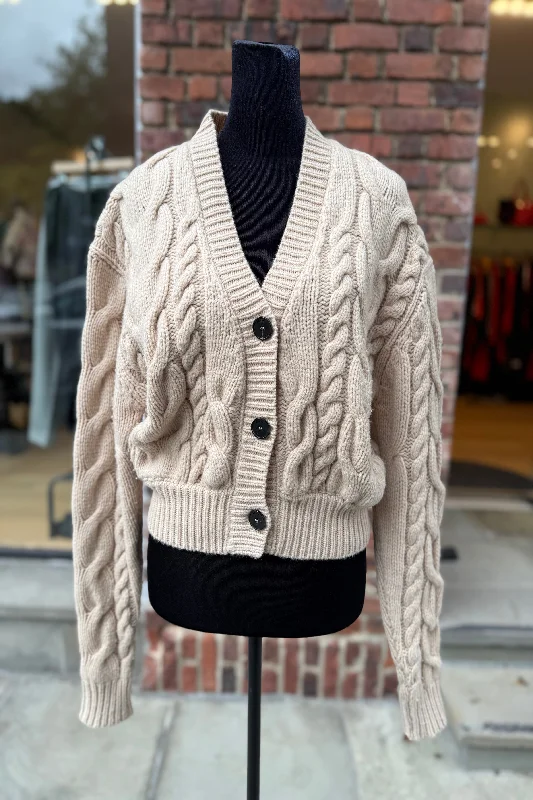 FRAME Cable Knit Cardigan / XS Oversized Loose Flowy