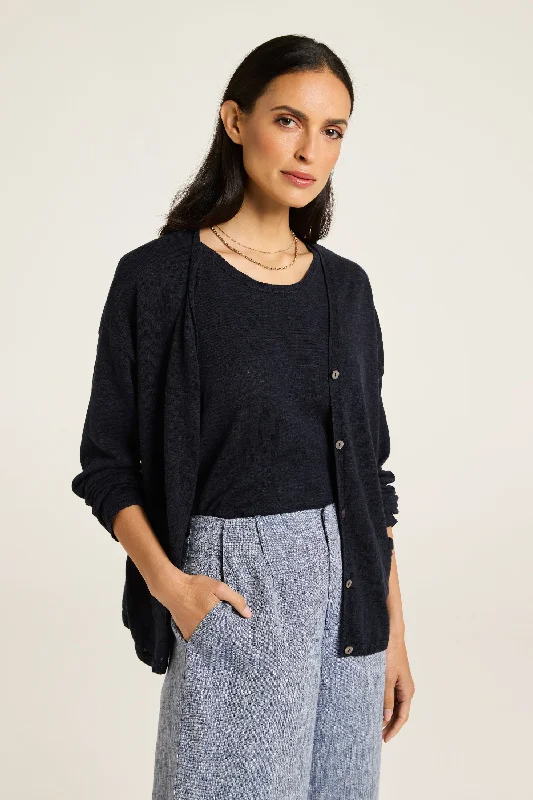 Serene Cardigan Mesh Cardigan Canvas Denim