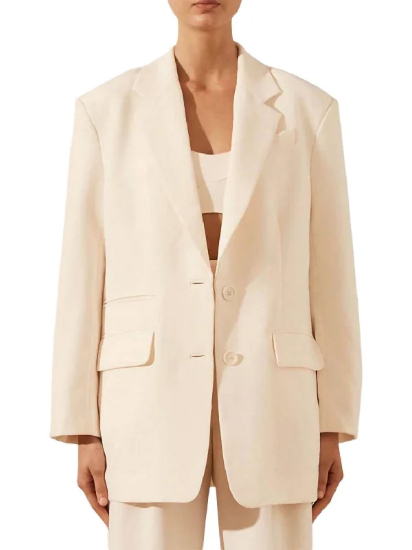 Irena Oversized Blazer In Ivory Women's Radiation Jacket