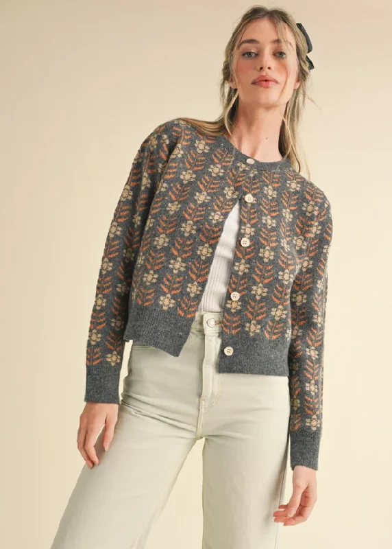 Blair Cardigan Chenille Brocade Lace