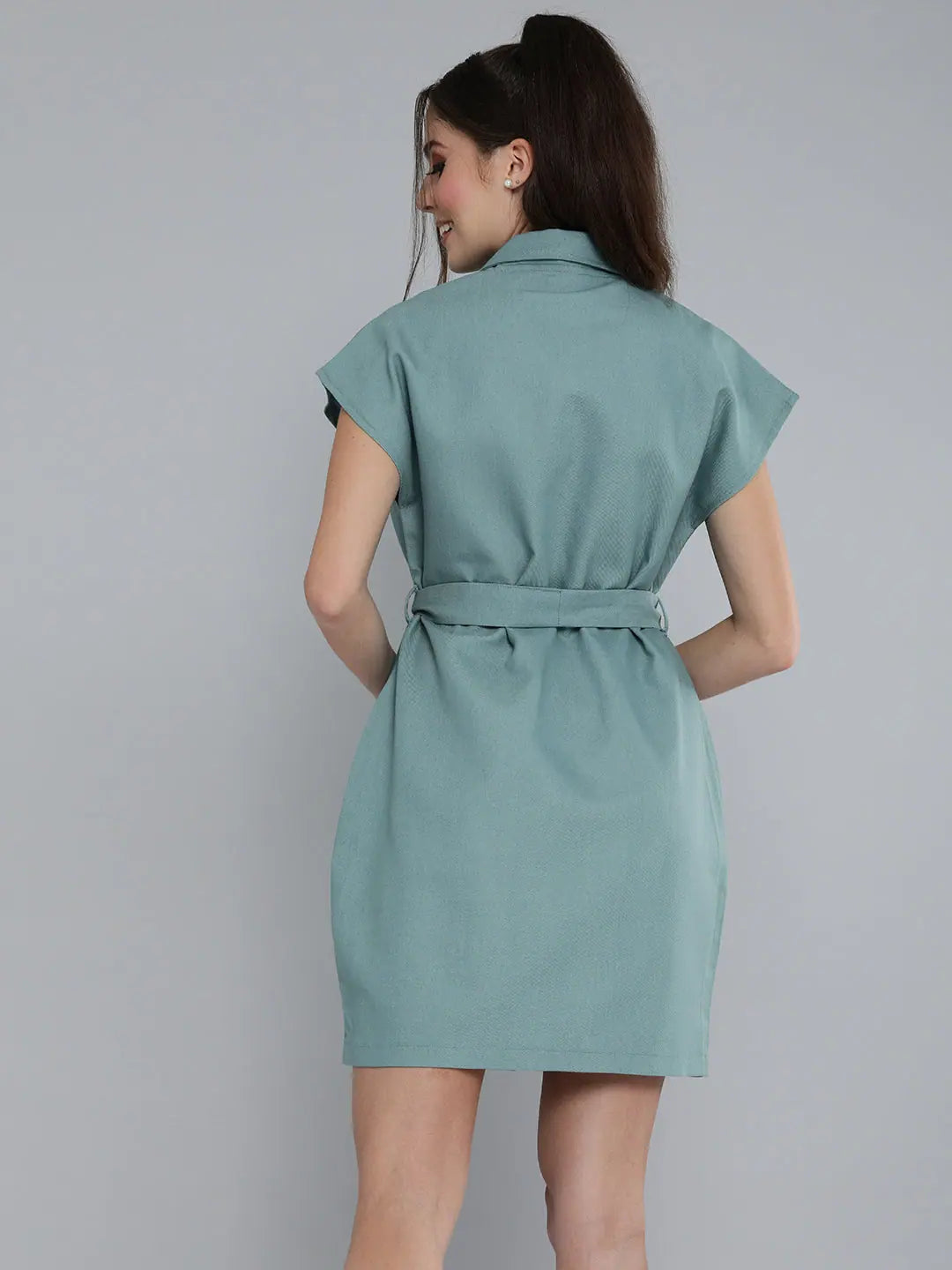 Sea Green Blazer Dress Women's Custom Jacket