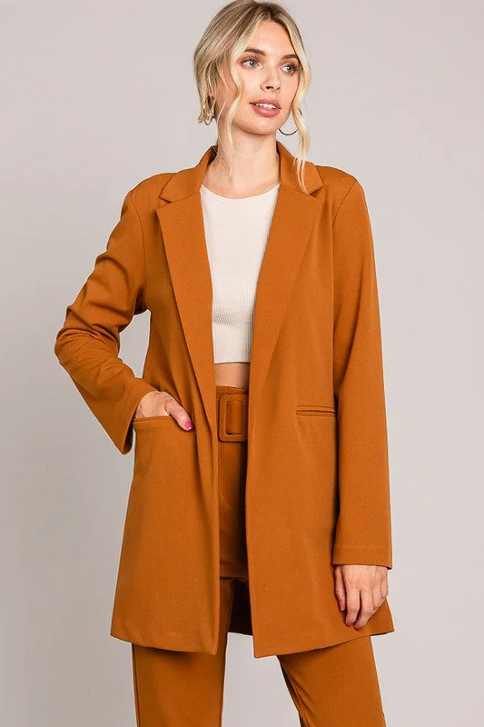 Twill Oversized Jersey Blazer Women's Premium Blazer