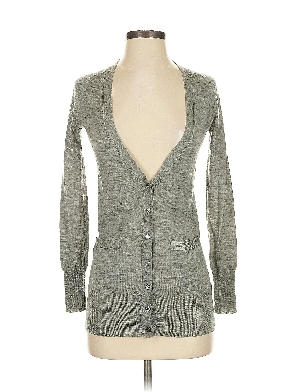 Wool Cardigan Elasticated Padded Insulated