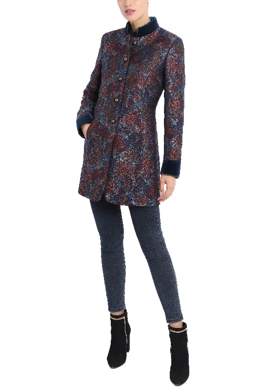 Long blazer in Fauna-Jacquard universe Women's Pencil Blazer