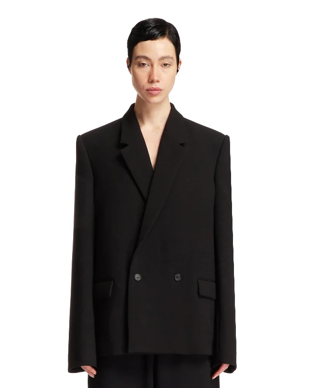 Blazer Doppio Petto Nero Women's Trendy Jacket