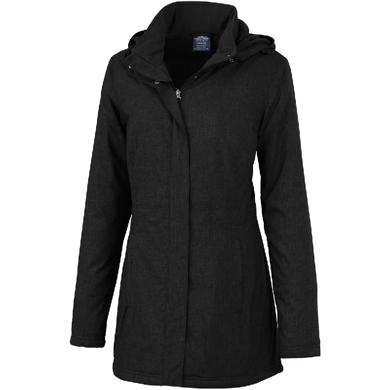 Charles River Women's Black Journey Parka Plush Lined Parka Coat