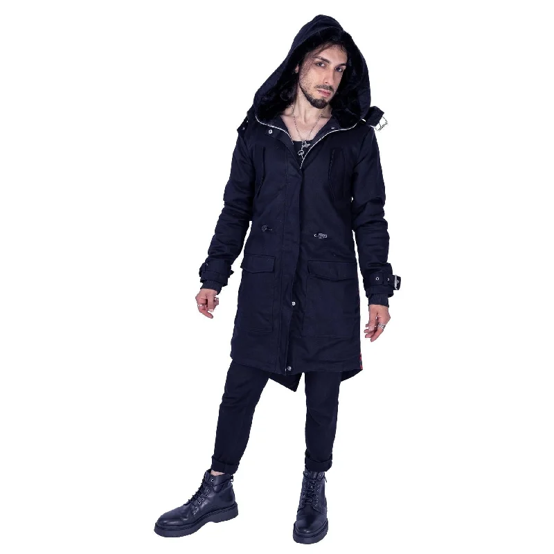 BLOOD ROSE PARKA - BLACK Softshell Outdoor Parka Jacket