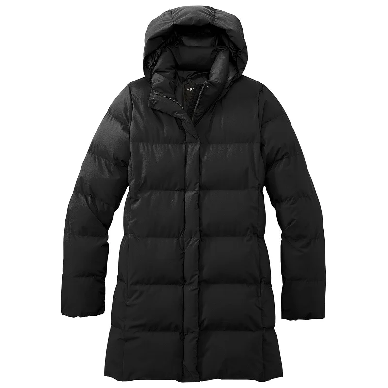 Mercer + Mettle Women's Deep Black Puffy Parka Lightweight Cotton Parka Jacket