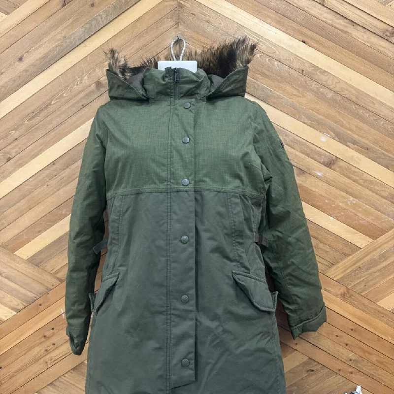 The North Face - Women's Down Parka - MSRP $650: Green-women-LG Stylish Layered Parka Jacket