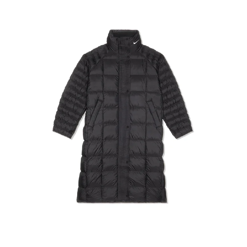 W NSW Swoosh Puffer PrimaLoft® Therma-FIT Oversized Parka 'Black' Chic Belted Parka Coat