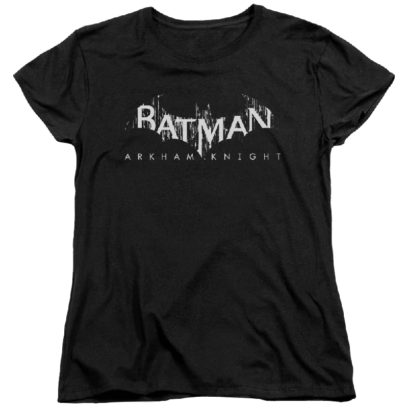 Batman - Arkham Ak Splinter Logo - Women's T-Shirt Print Jacquard Patchwork