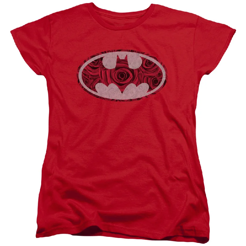 Batman Rosey Signal Women's 18/1 Cotton Short-Sleeve T-Shirt Mesh Fabric Canvas Fabric Denim Fabric