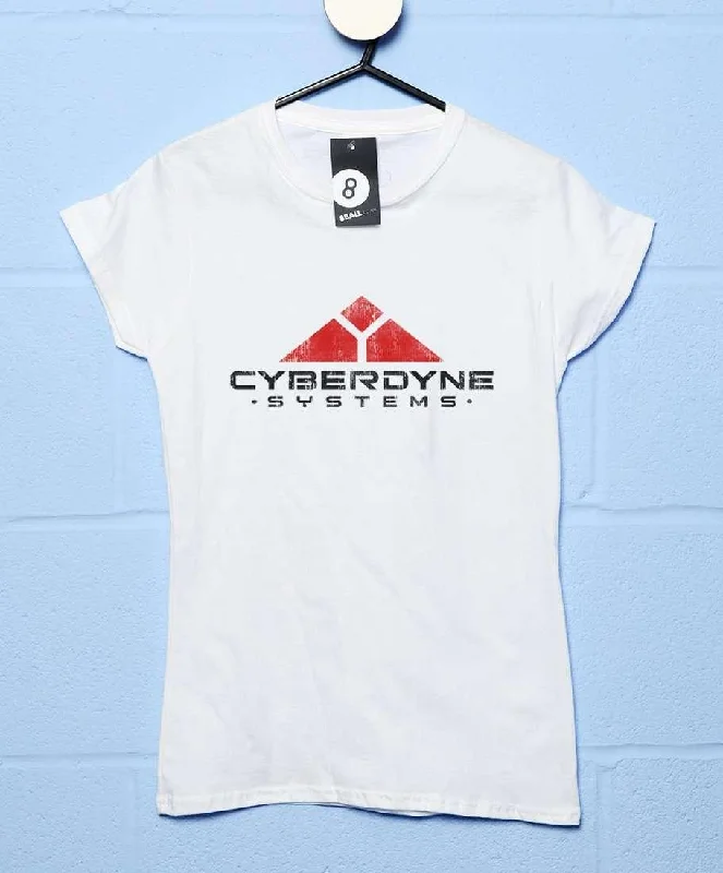 Cyberdyne Systems Womens Fitted T-Shirt, Inspired By Terminator Real Fur Shearling Chenille